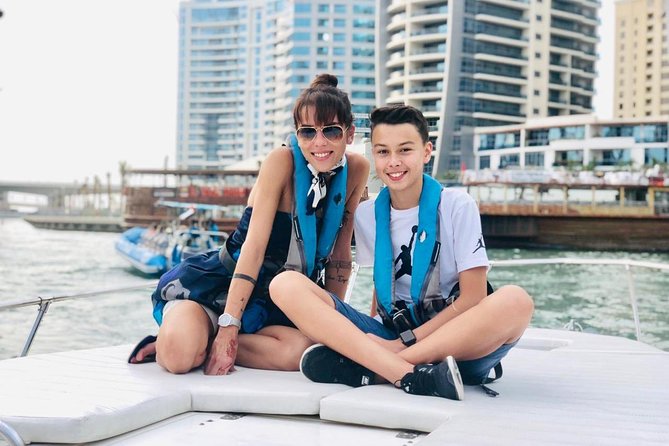 4 Hours Dubai Deep Sea Fishing - Leaving Dubai Marina behind the skyline