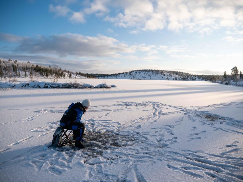 Arctic Fishing & Open Fire Cooking - Cooking the catch over open fire