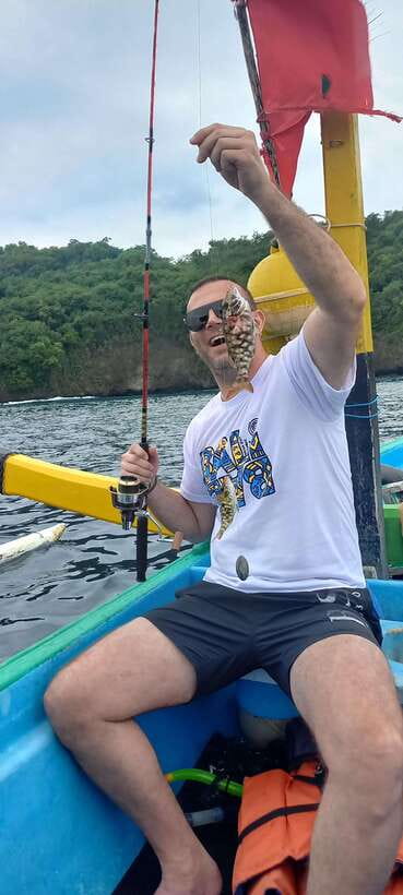 Bali : Fishing Trip & Blue lagoon Snorkeling : All Inclusive - Traditional-boat fishing near Padang Bai