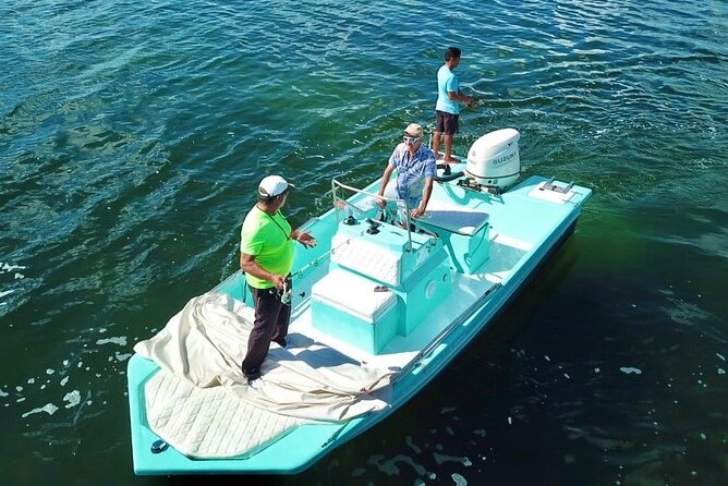 Cancun Fly Fishing large boat - The fishing targets: tarpon, bonefish, and snook