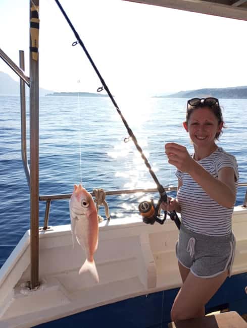Chania: Fishing Boat Trip with Breakfast and Swim - A small boat with a personal feel