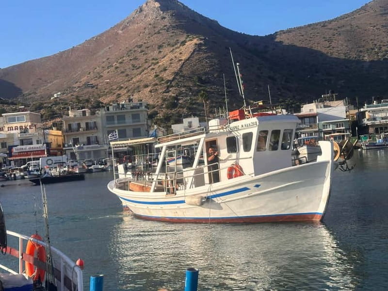Crete: Boat Cruise with Fishing, Swimming, Lunch, and Drinks - A wooden kaiki instead of a large cruise boat