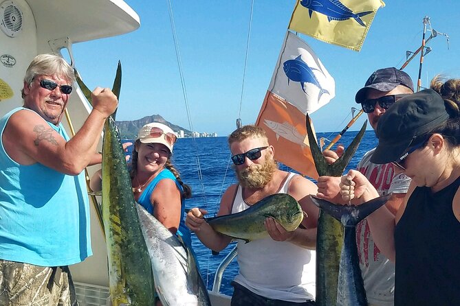 Deep Sea Shared Fishing Charter in Honolulu - The offshore search for mahi mahi, ono, and tuna