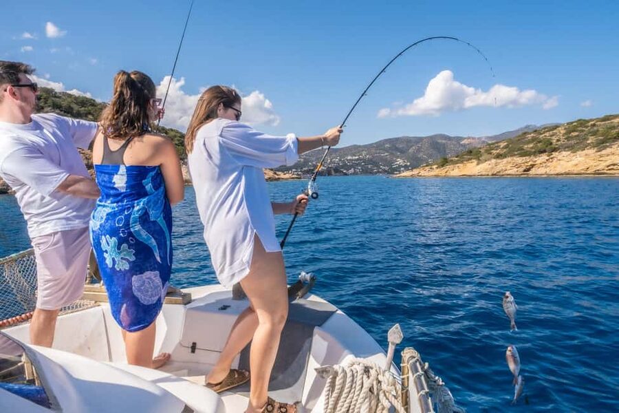 Fishing Trips Agios Nikolaos - The swimming stop and turquoise water