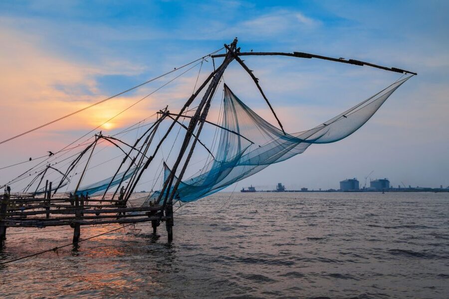 Fort Kochi & Chinese Fishing Nets Private Walking Tour - Santa Cruz Cathedral Basilica and its painted interior