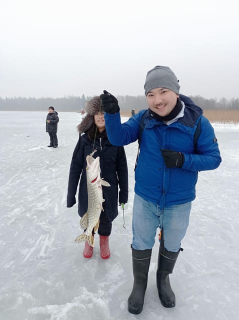 From Helsinki: Bodom Lake Ice Fishing with Food & Drinks - Walking onto frozen Bodom Lake