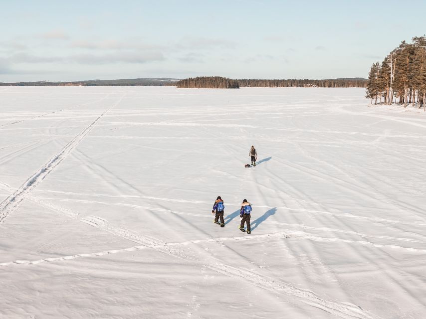 From Rovaniemi: Snowshoeing and Ice Fishing Tour - How difficult is the four-hour outing?