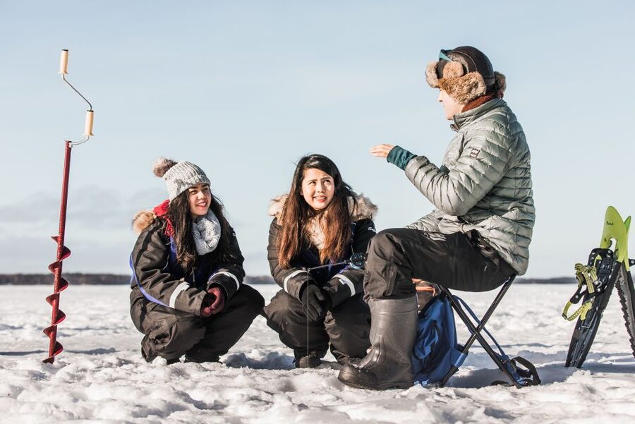 From Rovaniemi: Snowshoeing and Ice Fishing Tour - Snowshoeing through the forest and fresh snow
