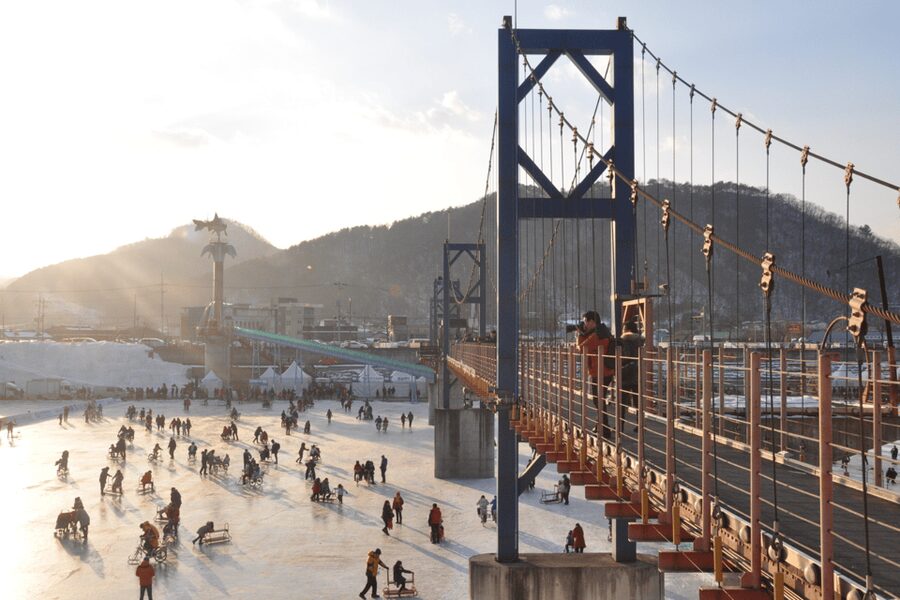 From Seoul: Hwacheon Ice Fishing and Lighting Festival Tour - Walking through the winter lights