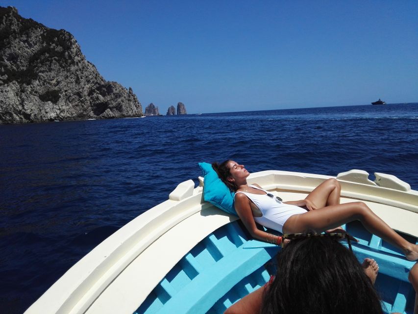 From Sorrento: Fishing in Capri with Lunch - Cruising around Capri, then getting in the water