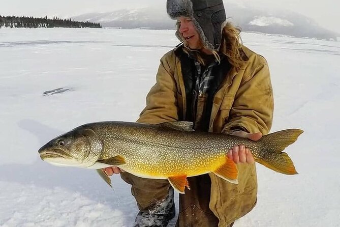 Half Day Private Guided Ice Fishing Trip in the Yukon - Species range includes Arctic char, pike, and lake trout