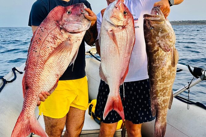 Half-seabed or rod fishing tour with bolentino - Sea caves and the rocky north side of Syracuse
