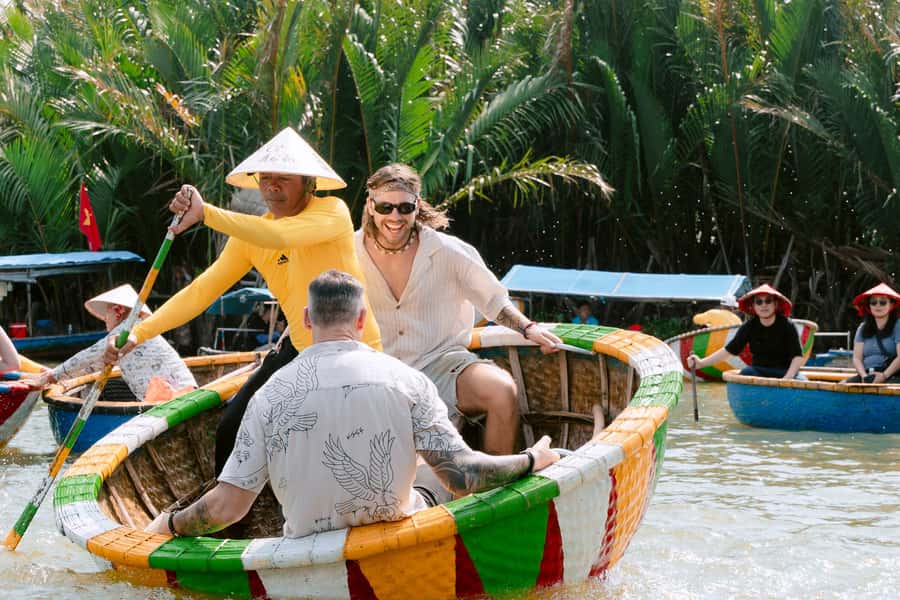 Hoi An: Market Experience with Optional Fishing and Cooking - Cam Thanh’s round basket boats