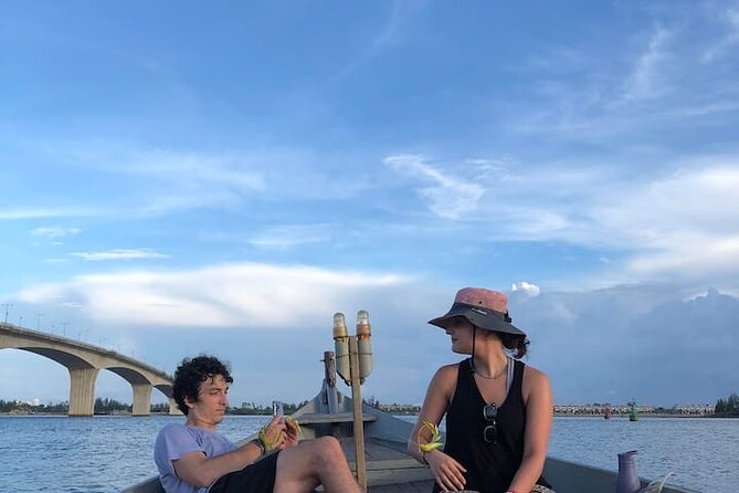 HoiAn Hideout Fishing BBQ Sunset Sampan Coconut Boat Trip - From Hoi An Mercy Homestay into Cam Thanh’s waterways