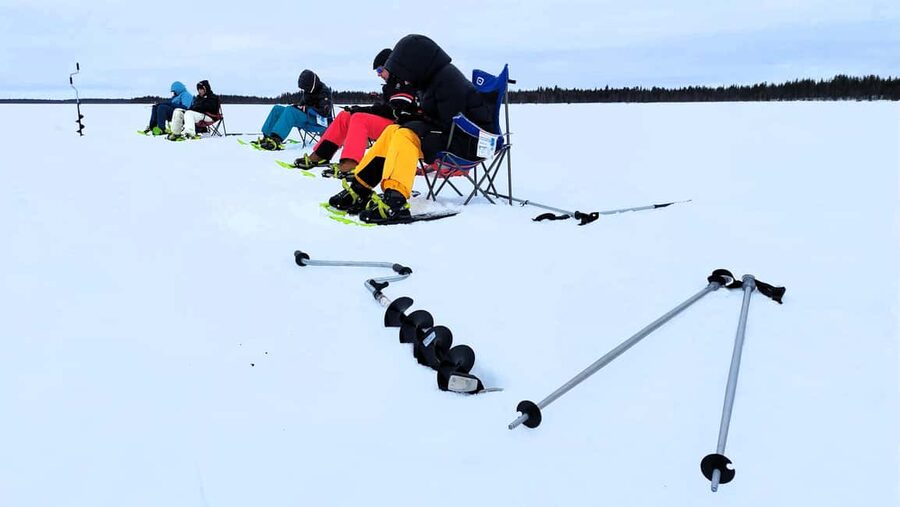 Ice Fishing Adventure in Levi with Salmon Soup - Leaving Levi for frozen Rautusjärvi