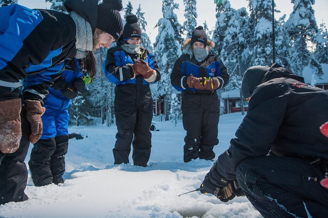 Ice Fishing -By car - Warming up beside the campfire