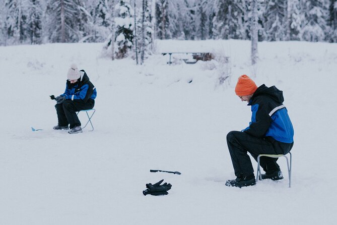 Ice Fishing by Snowmobile in Levi - Sharing a snowmobile across the frozen route