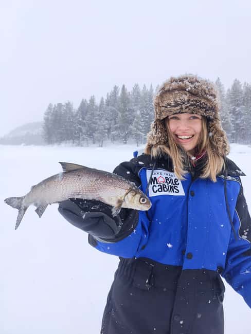 Inari: 2 hour Ice Fishing at Lake Inari - Reaching the fishing spots on Lake Inari