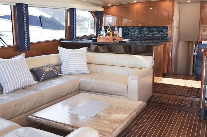 Les Is More 68ft Viking Fishing Yacht Rental - Breakfast, sushi, ceviche, and fish tacos