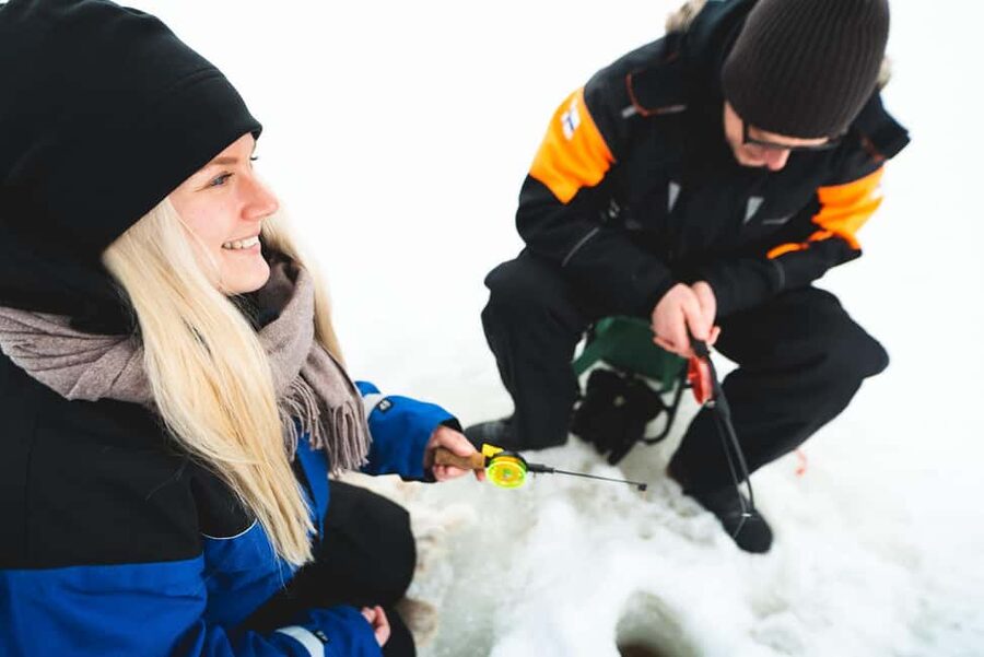 Levi: A fun Ice Fishing Experience in Levi, 3 HOURS - Getting dressed for three hours outdoors