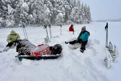 Small group ice fishing experience