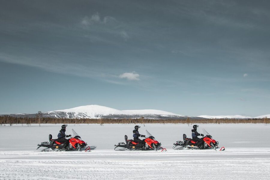 Levi: Snowmobile Safari with Ice Fishing and Outdoor Lunch - Families, age limits, and shared machines