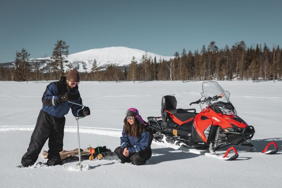 Levi: Snowmobile Safari with Ice Fishing and Outdoor Lunch - Who will enjoy this most?
