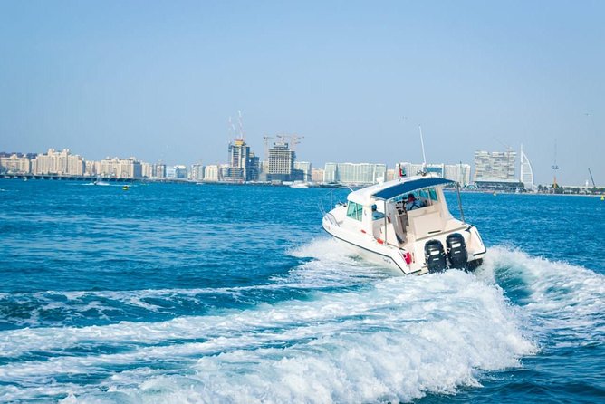 Nanje Fishing Trips Dubai - Leaving Dubai Marina for the Palm