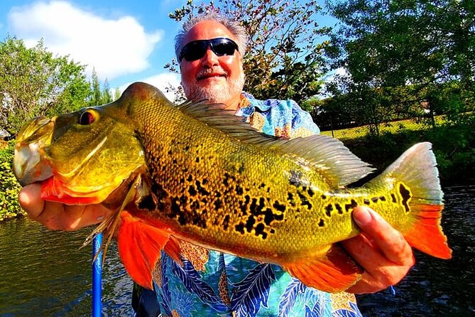 Peacock Bass Fishing Trip near Miami South Beach - Clevelander South Beach Club, Blue Lagoon, and Miami Beach