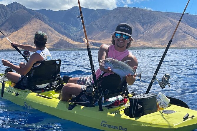 Pelagic Kayak Fishing Charter Lahaina - The views and the chance of a hard bite