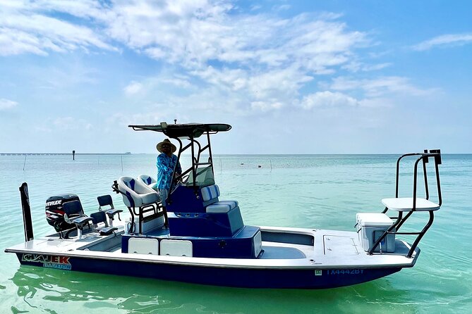 Private Bay Fishing South Padre Island - The boat, shade, and space for six