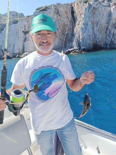 Rhodes: (4H/6H) Private Boat Fishing Trip with Equipment - Rocky fishing spots, coves, and coastal views