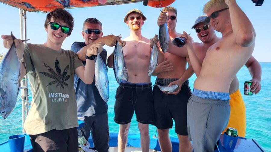 Rhodes: Fishing Trip, Snorkelling, BBQ, & Professional Guide - Ground fishing for about two hours