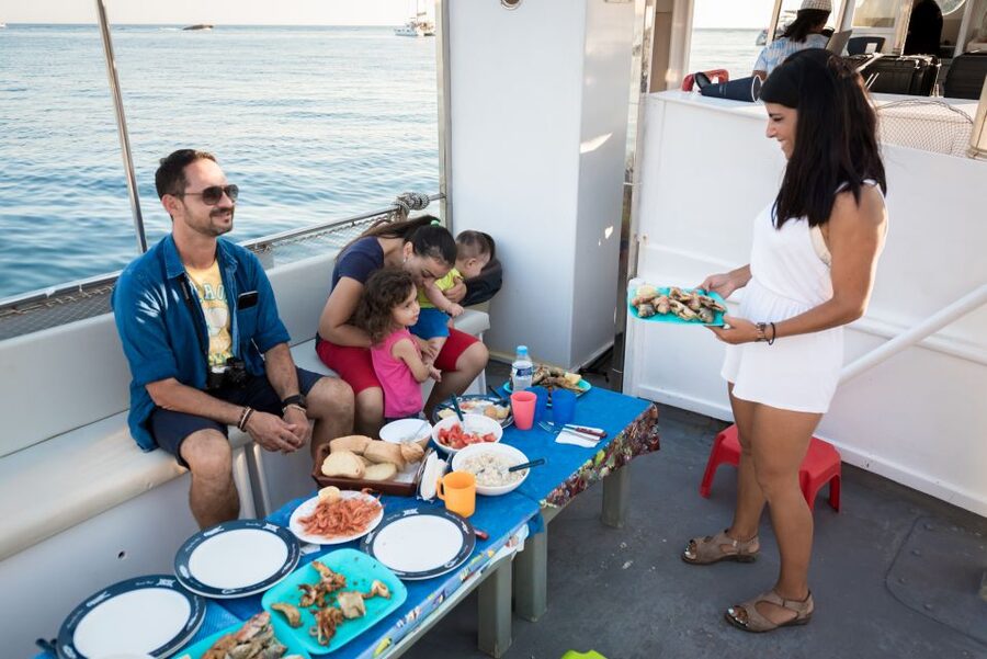 Santorini: Traditional Fishing Trip and Fresh Fish Lunch - Swimming and snorkeling when the water settles