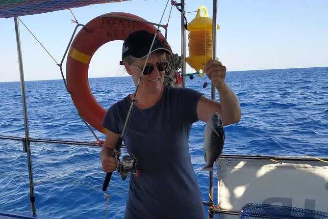 Skevos Fishing Trip Rhodes - The father-son crew makes the difference