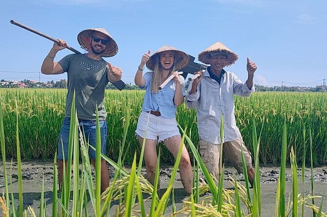 Small Group Bicycle Tour with Farming and Fishing Experience - Waterways and the round bamboo basket boat