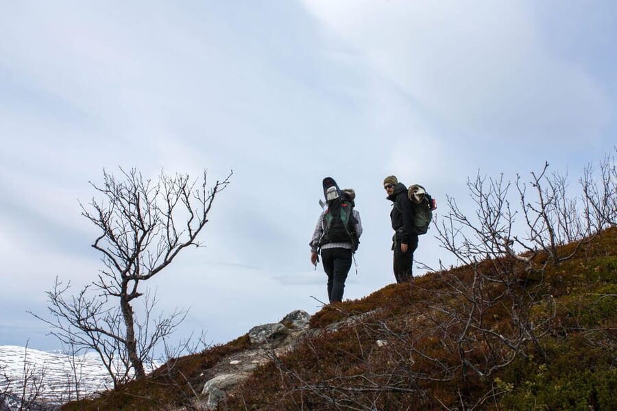 Tromsø: Ice Fishing and Snowshoe Hiking with a Local Guide - Reaching the frozen lake