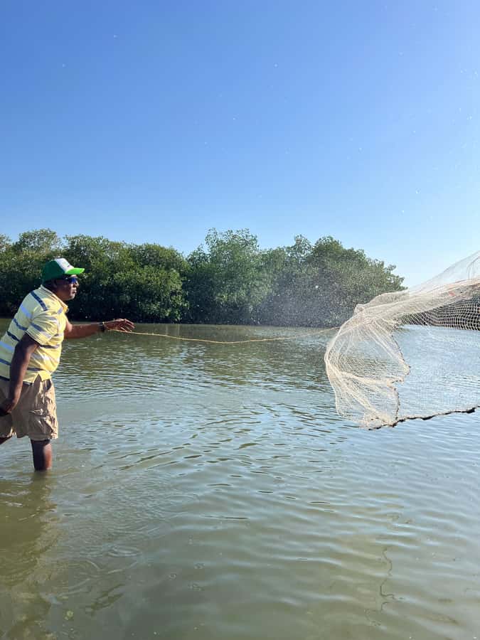 Typical lunch on beach, mangrove tour & fishing with natives - Beach time after the meal
