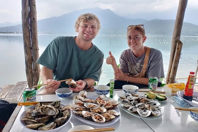 Vietnam/Lang Co Oyster Tour by Fishing & Tasting Oyster Flavors - Lang Co Beach gives the route a coastal pause