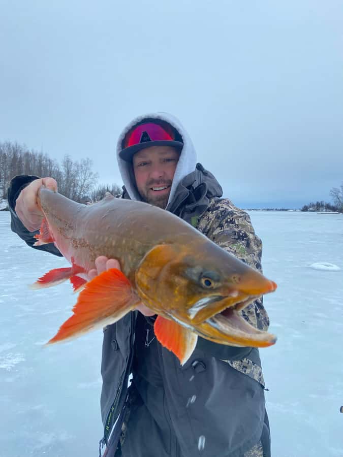 Wasilla: Ice Fishing Experience - Inside the heated fishing tent